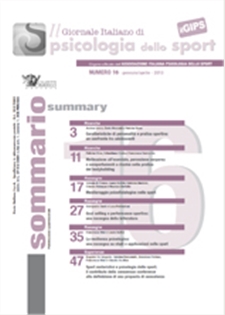  GIPS- Il Giornale Italiano di psicologia dello Sport, n° 16
