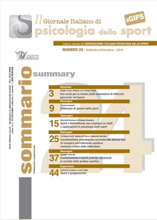 GIPS- Il Giornale Italiano di psicologia dello Sport, n° 24