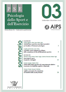 PSE - Psicologia dello Sport e dell'Esercizio. N°3